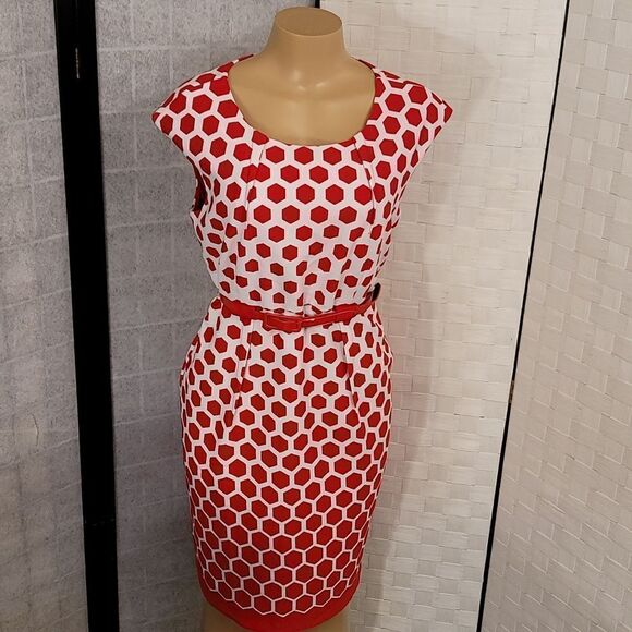 BRAND NEW CONNECTED APPAREL CAP SLEEVE SHEATH DRESS - Picture 10 of 13